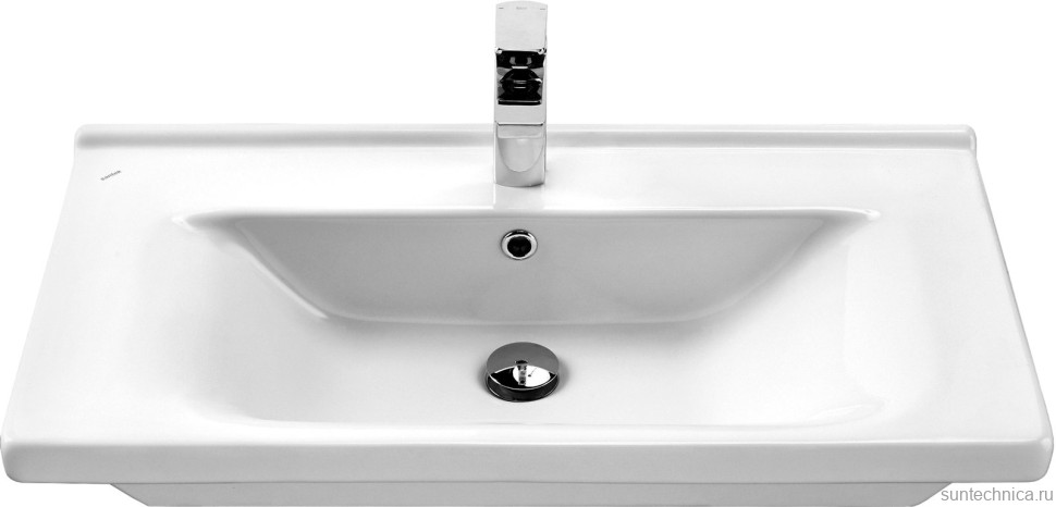 Тумба с раковиной SanStar Модена 70 напольная, графит софт, дуб вотан, раковина Миранда 70