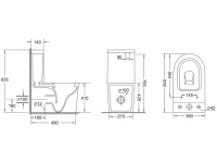 Унитаз-компакт напольный Grossman GR-4458SQ с микролифтом, белый глянец