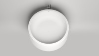 Ванна из искусственного камня Salini Isola S-Sense 200x200 см, отдельностоящая, матовая белая, круглая, с донным клапаном
