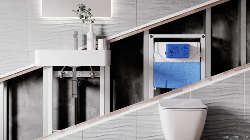 Система инсталляции для унитазов Ideal Standard Prosys Eco Frame M R0306AA с кнопкой смыва хром