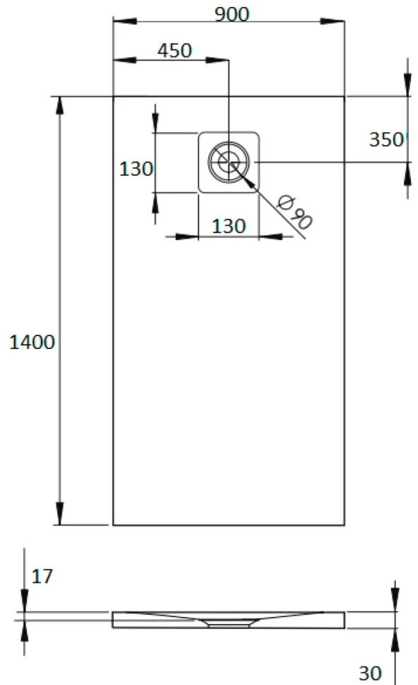Поддон для душа Radaway Kyntos F 140x90 white, с сифоном