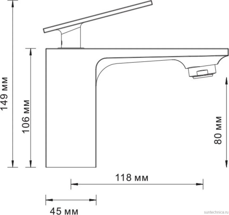 Смеситель для раковины Wasserkraft Alme 1503