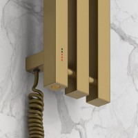 Полотенцесушитель электрический Сунержа Вердикт 4.0 32-0852-1210 120x15 см, подключение слева, скрытое подключение слева, золотой шелк, I-образный