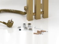 Полотенцесушитель электрический Сунержа Вердикт 4.0 32-0852-1210 120x15 см, подключение слева, скрытое подключение слева, золотой шелк, I-образный