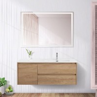 Мебель для ванной комнаты BelBagno Kraft 120 R, 2 ящика, дверца, rovere nebrasca nature