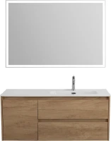 Мебель для ванной комнаты BelBagno Kraft 120 R, 2 ящика, дверца, rovere nebrasca nature