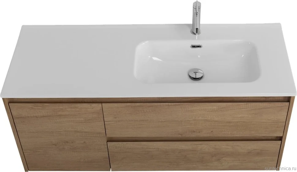 Мебель для ванной комнаты BelBagno Kraft 120 R, 2 ящика, дверца, rovere nebrasca nature