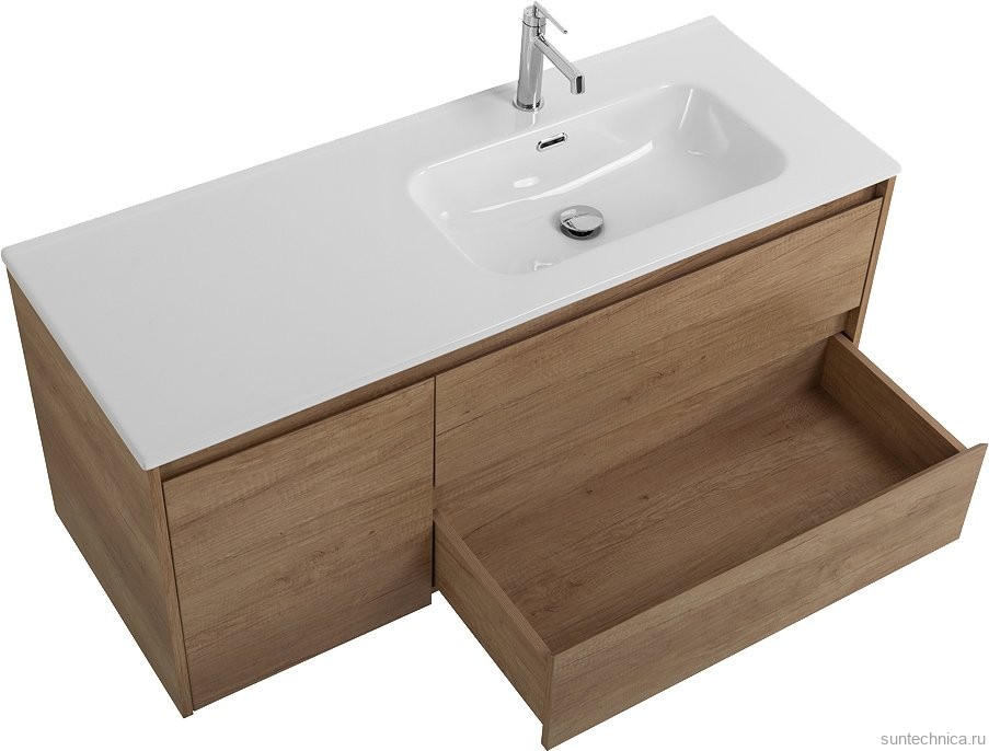 Мебель для ванной комнаты BelBagno Kraft 120 R, 2 ящика, дверца, rovere nebrasca nature