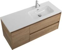 Мебель для ванной комнаты BelBagno Kraft 120 R, 2 ящика, дверца, rovere nebrasca nature
