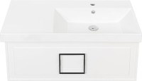 Мебель для ванной комнаты La Fenice Cubo 90 R белая, ручка черная