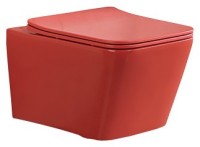 Унитаз подвесной SantiLine SL-5007T-MR красный матовый