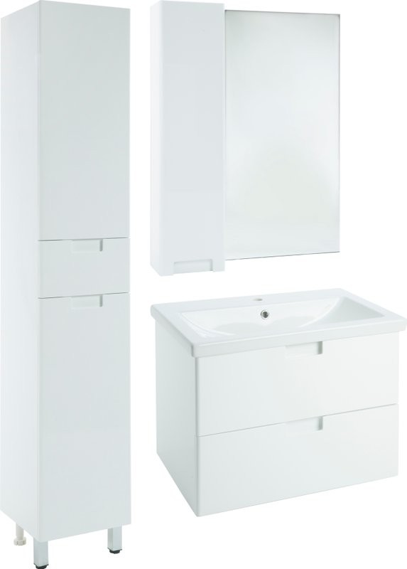 Зеркало Bellezza Пегас L 80 белое