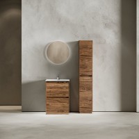 Тумба с раковиной Sancos Libra Floor 60 дуб чарльстон, белая раковина CN7001