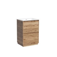 Тумба с раковиной Sancos Libra Floor 60 дуб чарльстон, белая раковина CN7001