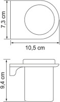 Стакан Wasserkraft Kammel K-8328WHITE