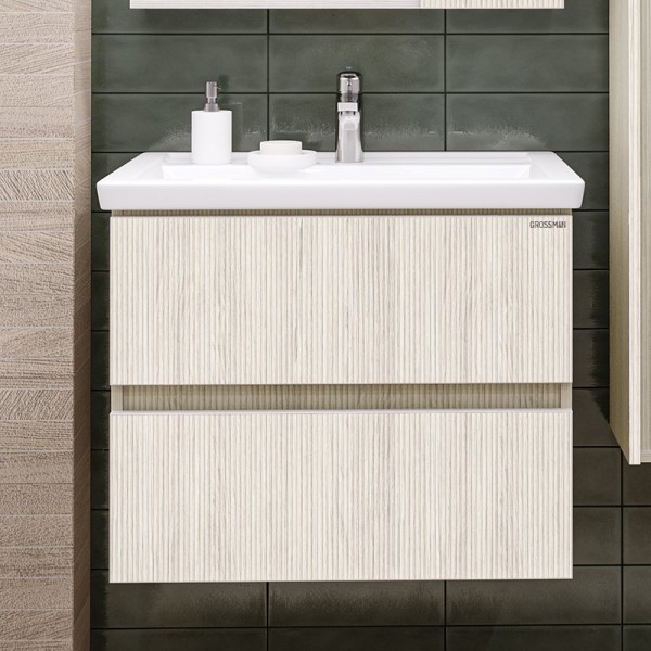 Тумба под раковину Grossman Юнит 70 подвесная, кадена лайт