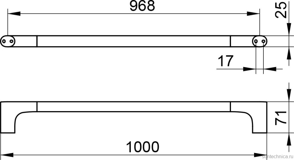 Полотенцедержатель Keuco Edition 400 11501 100 см, хром