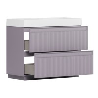 Тумба с раковиной Belux Базель 100 напольная, лаванда