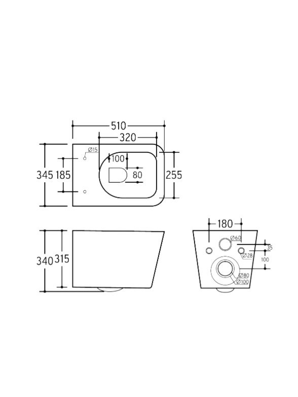 Унитаз подвесной CHARUS Alva EWC700-114B матовый черный