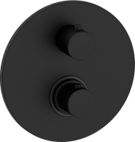 Термостатический смеситель встраиваемый Paffoni Light LIQ013NO для ванный с душем, С ВНУТРЕННЕЙ ЧАСТЬЮ, матовый черный