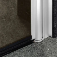 Душевая дверь в нишу Maybahglass MGD-428-1 120 см, профиль матовый белый, стекло бронза матовая