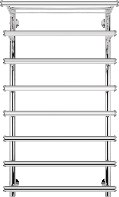 Полотенцесушитель электрический Secado Турин 6 105x55 см, подключение справа, глянцевый хром, лесенка, с полкой