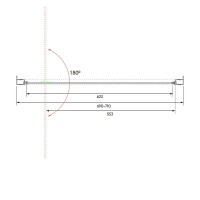 Душевая дверь в нишу Veconi Vianno VN33B-70-01-C7 70 см, профиль черный, стекло прозрачное
