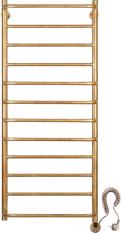 Полотенцесушитель электрический Secado Верона 1 125x55 см, подключение справа, бронза, лесенка, латунь