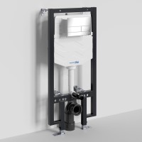 Система инсталляции для унитазов Wasserkraft Vils 56TLT.010.ME.CH04 с кнопкой смыва хром