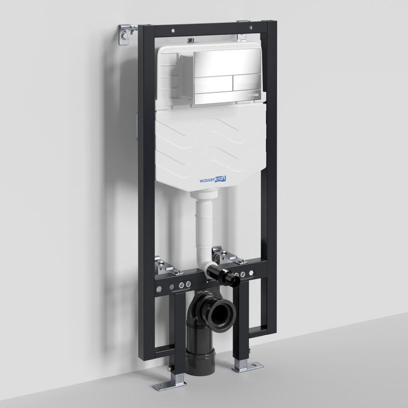 Система инсталляции для унитазов Wasserkraft Vils 56TLT.010.ME.CH04 с кнопкой смыва хром