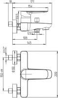 Смеситель для ванны с душем Paini Nove 09CR111 хром