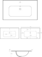 Тумба с раковиной Aquanet Джейн (Flat) 70 подвесная, маренго