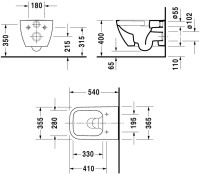 Унитаз подвесной Duravit Happy D.2 Happy D.2 белый аlpin + сертификат Duravit на установку сантехники