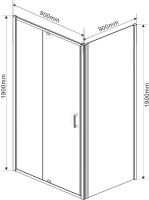 Душевой уголок Vincea Intra VSR-1I809090CL 90x90 см, профиль хром, стекло прозрачное