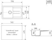 Мойка кухонная Mixline ML-GM31 антрацит