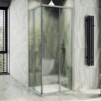 Душевой уголок Maybahglass MGY-1330-5 100х100 см, профиль матовый хром, стекло сатин