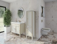 Шкаф пенал для ванной Caprigo Albion Promo 33350R-В002 R светлый беж
