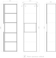 Шкаф-пенал для ванной Velvex Mondi 40 акация темная