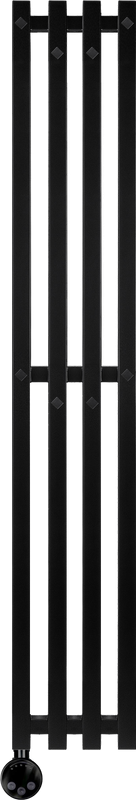 Полотенцесушитель электрический Secado Сандриго 4К 1500/210 150x25 см, подключение слева, матовый черный, I-образный