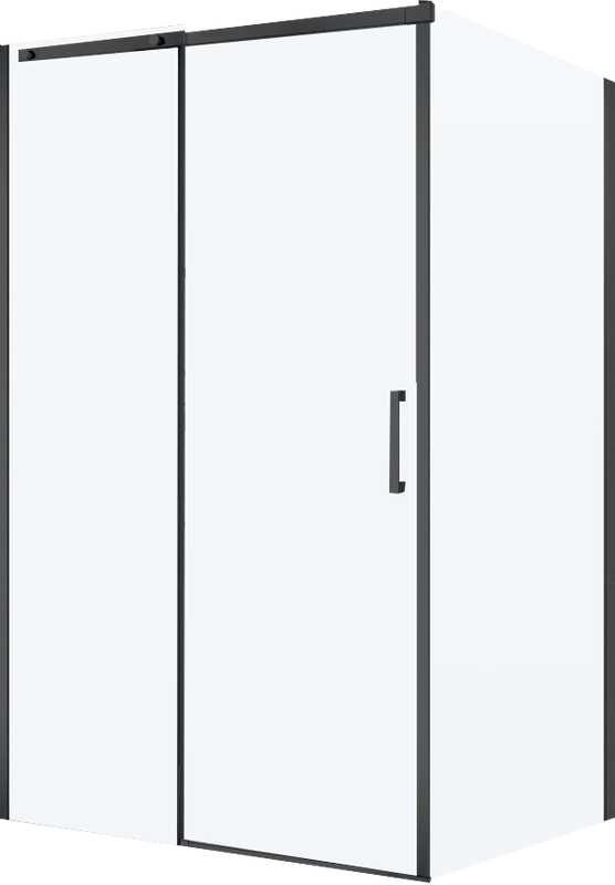 Душевой уголок BelBagno Acqua -AH-1-130/90-C-NERO профиль черный матовый