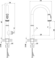 Смеситель для кухни Domaci Римини D569182CR хром Смеситель для кухни Domaci Римини D569182CR хром