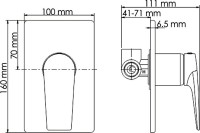 Встраиваемый смеситель для душа и ванны Wasserkraft Aisch 5551 С ВНУТРЕННЕЙ ЧАСТЬЮ