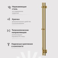 Полотенцесушитель электрический EWRIKA Пенелопа X2 120, золото