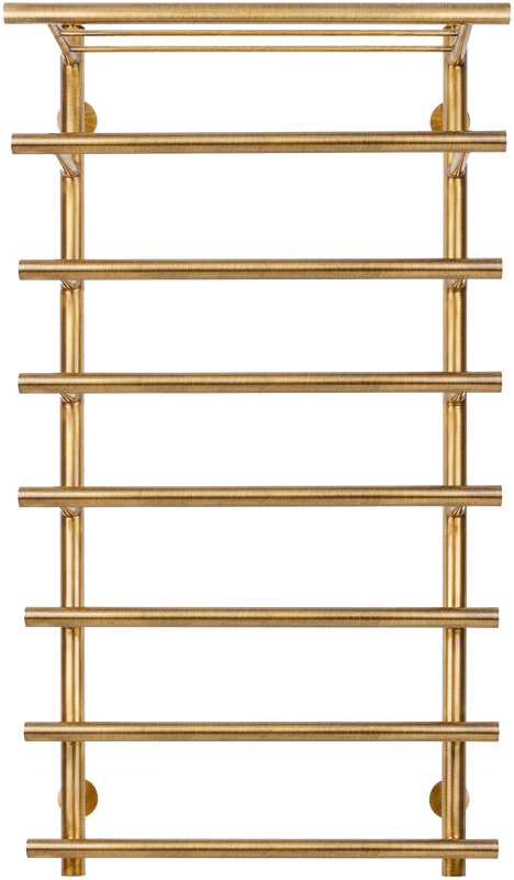 Полотенцесушитель водяной Secado Турин 6 100х50х60 80x60 см, бронза, лесенка, латунь, с полкой