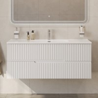 Тумба с раковиной Cezares Duet 120 bianco opaco, раковина Cezares CZR-8095-120