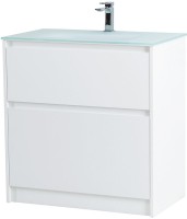 Мебель для ванной комнаты BelBagno Kraft 80 напольная, bianco opaco, раковина BB810/465-LV-VTR-BO