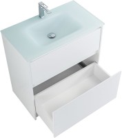 Мебель для ванной комнаты BelBagno Kraft 80 напольная, bianco opaco, раковина BB810/465-LV-VTR-BO