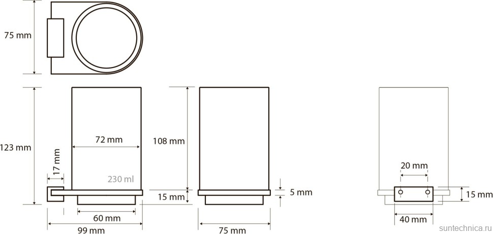 Набор Мыльница Bemeta Galla + Стакан + Полотенцедержатель