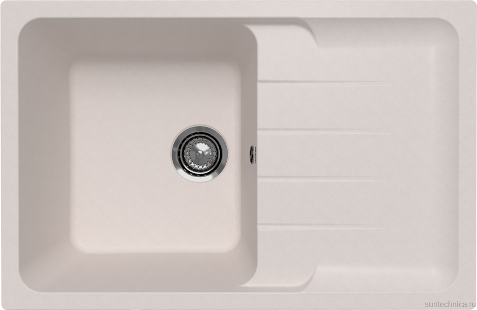 Мойка кухонная Ulgran Quartz Gerda 780 жасмин + дозатор UQ 01 жасмин