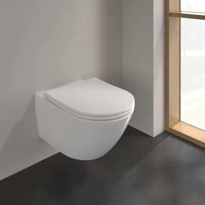 Унитаз подвесной Villeroy & Boch Universo 4670T901 безободковый, с микролифтом, альпийский белый